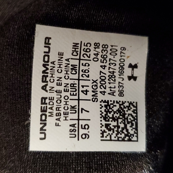 New Under armour UA Charged Mid Leather Shoes - Picture 8 of 8